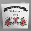 skulls and roses valentine card