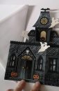 haunted house pop up halloween card