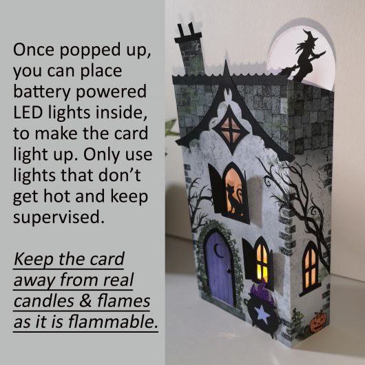 witch house pop up halloween card