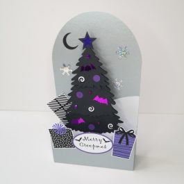 pop up christmas tree card gothic