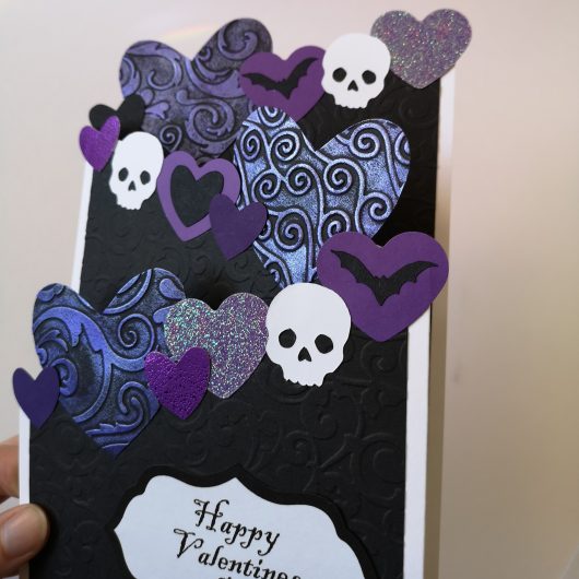 Purple Hearts Pop Up Valentine Card