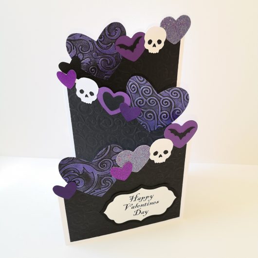 Purple Hearts Pop Up Valentine Card