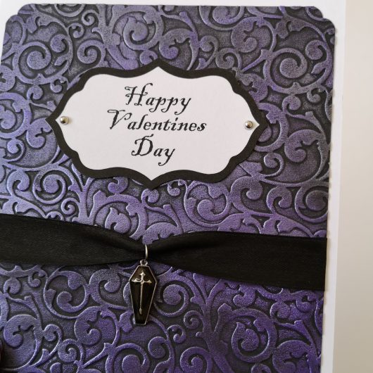 Coffin Charm Gothic Valentine Card