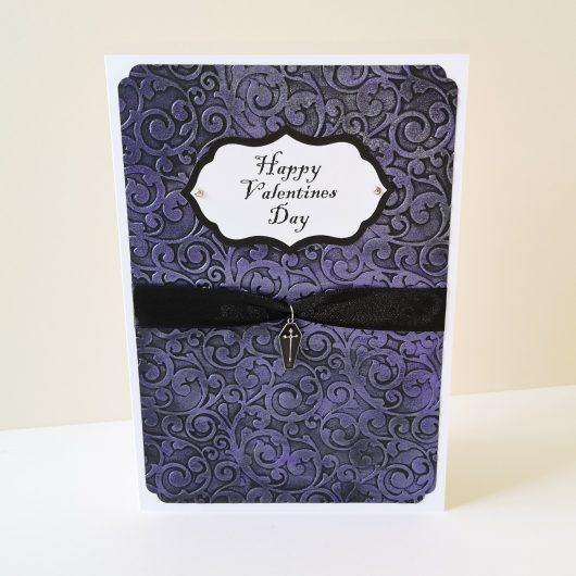 Coffin Charm Gothic Valentine Card