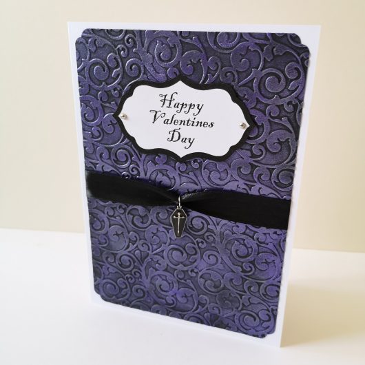 Coffin Charm Gothic Valentine Card