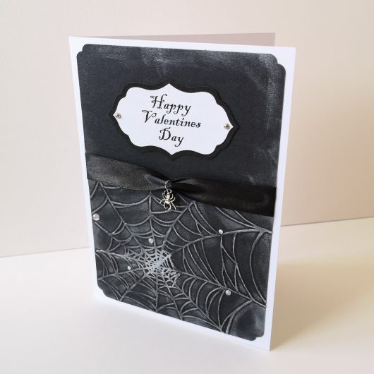 Spider Charm Gothic Valentine Card