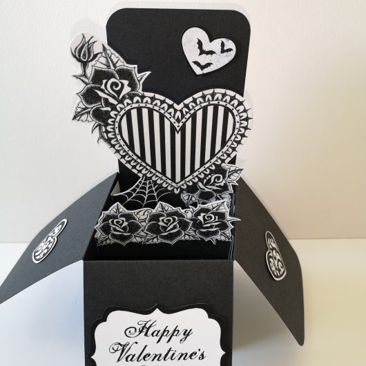 Gothic Heart Pop Up Valentine Card