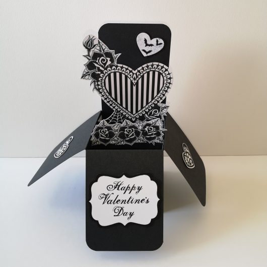 Gothic Heart Pop Up Valentine Card